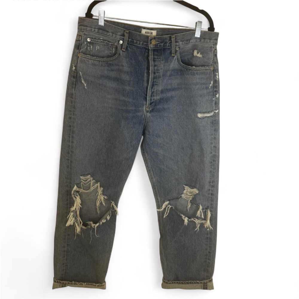 AGOLDE 90s Mid-Rise Loose Fit Distressed Jeans Size 32